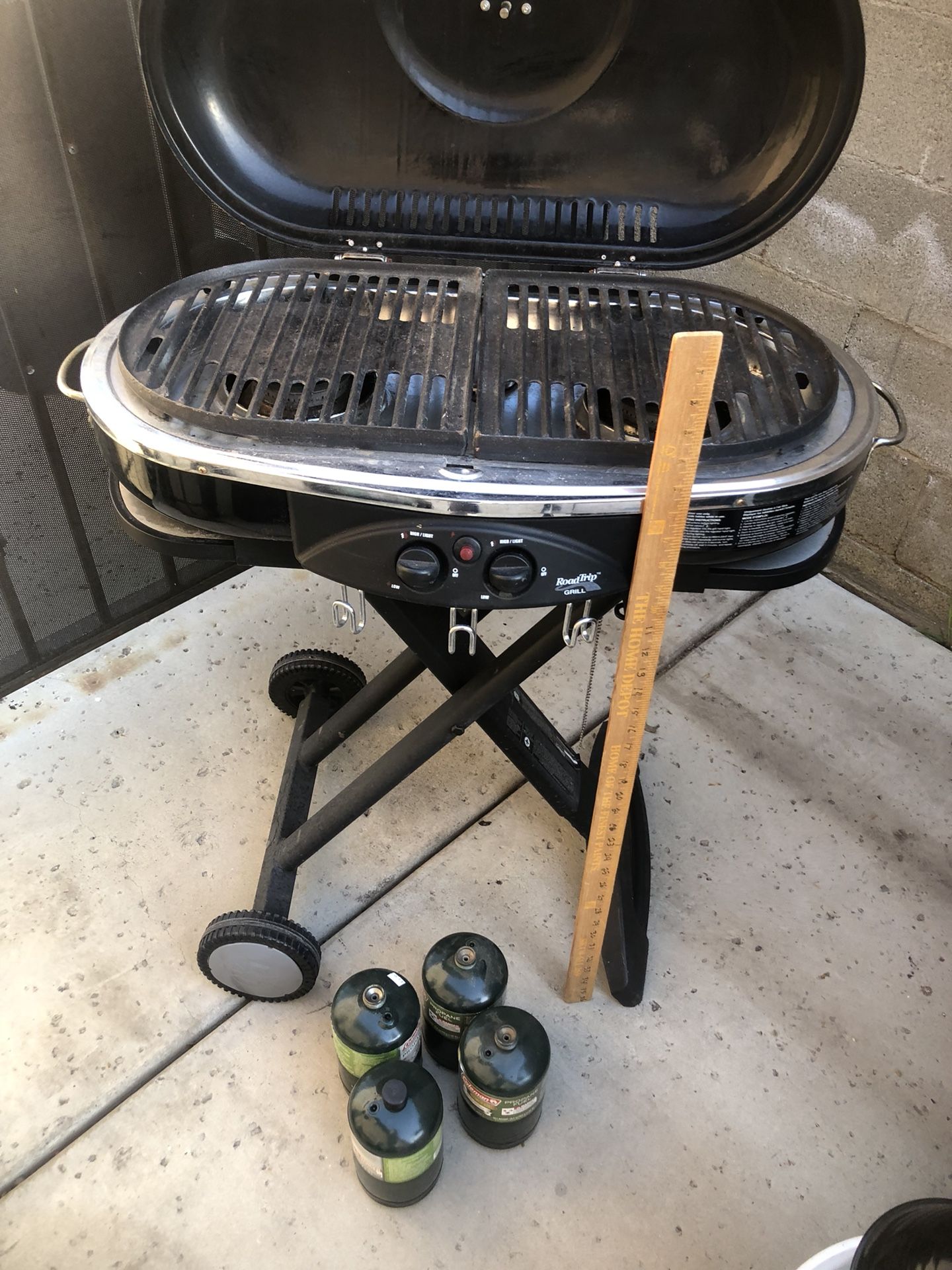 “Coleman “ Gas Barbeque Grill - fold & roll away