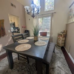 Dining Table Set with Bench – Living Spaces