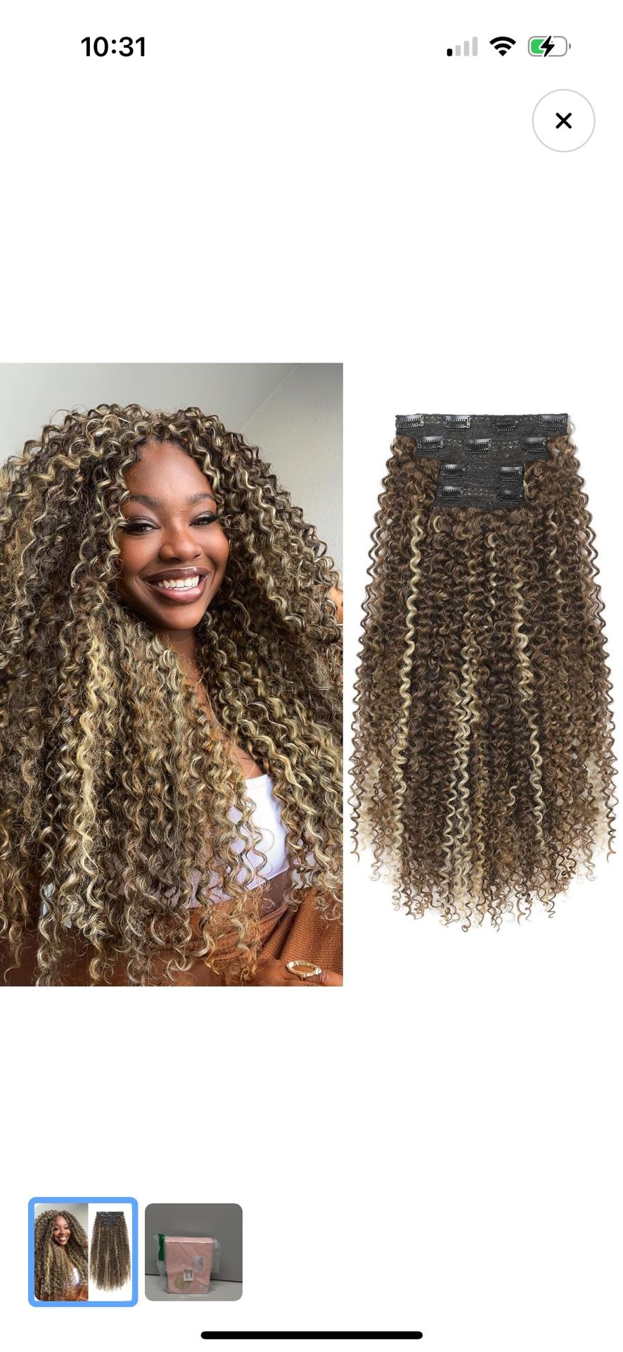 Clip In Hair Extensions 20” 4 Pc