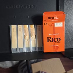 Rico 2.0 Bass Clarinet Reeds (5 Pack)