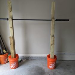 Cemented bucket Squat/ Bench Press Posts