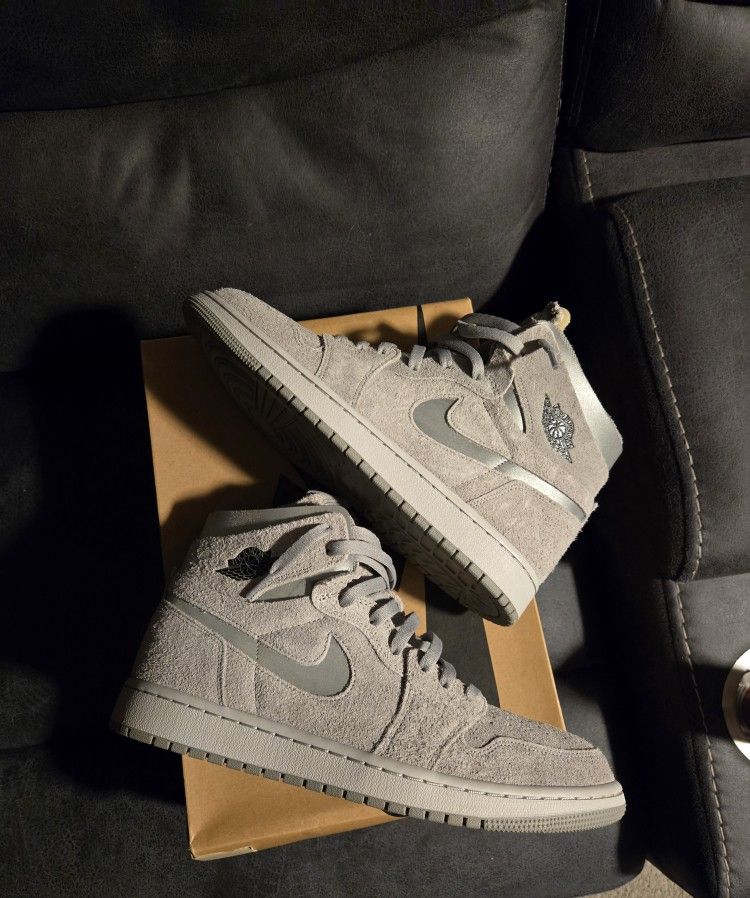 Grey Suede Jordan 1 Zoom Sz 10.5 Men