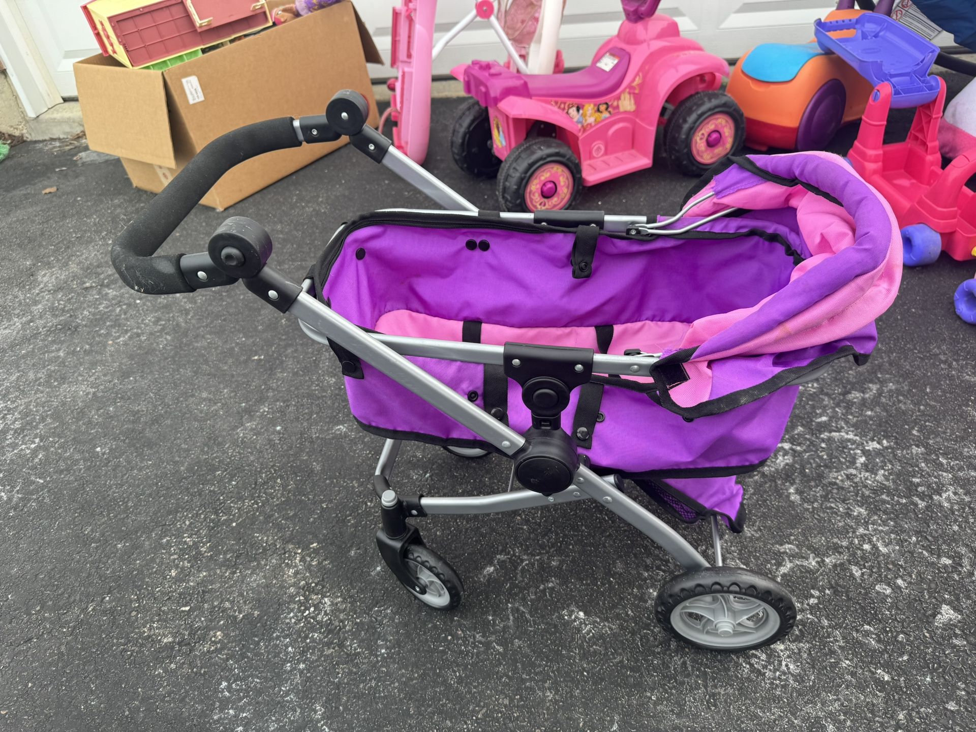 Purple Toy Doll Stroller
