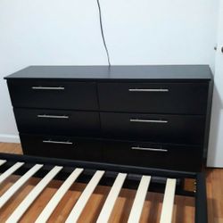NEW 6 DRAWER DOUBLE DRESSER 😊 Available in BLACK, WHITE, GREY or CHARCOAL color