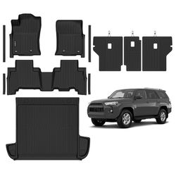 Naibeve Floor Mats for 2027 Kia Telluride Hybrid 7 Seats 2nd Row Bucket Seats (Not for Gas) - for Kia Telluride Hybrid Floor Mats & Trunk Mat with Bac