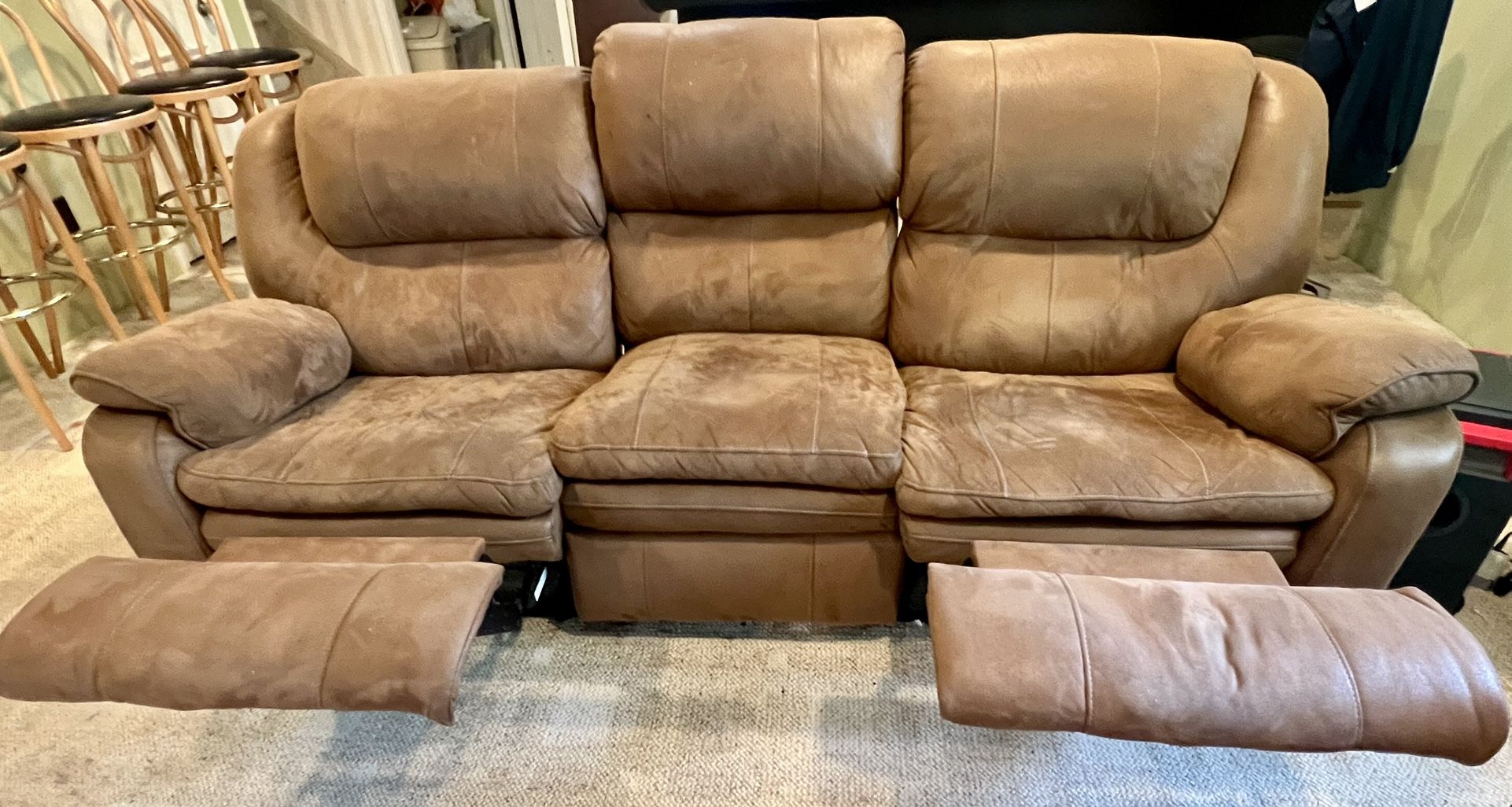 Brown Reclining Sofa Set