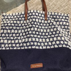 Tommy Bahama Blue Linen Tote