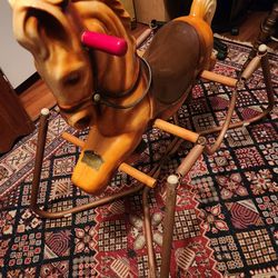 Vintage Antique "Wonder Horse" 4-Springs Rocking Bouncing Horse Vintage
