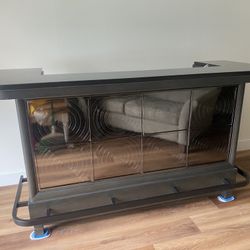 Pulaski Spun Metal Bar in Black