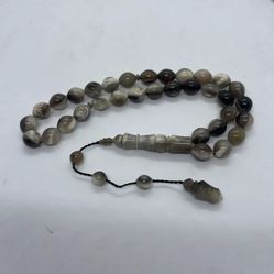 New Natural Pray Buffalo Horn Rosary Tesbih Islam Beautiful Hand Carved 33 Beads