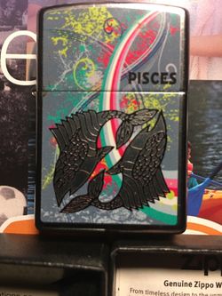 Genuine Zippo Zodiac Sign Design Pisces