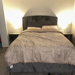 4 pcs set Grey velvet