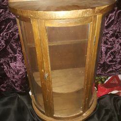 Salesman Vintage BOWED front Mini Cabinet $69