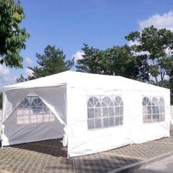 Canopy 10x20ft Canopy Tent with 6 Sidewalls Probable Tent for Parties Beach Camping Party (10x20,White)