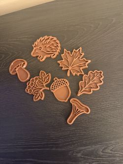 Fall Cookie Stamps Set of 7 – 3D Printed Autumn Embosser Thanksgiving