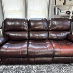 Leather Reclining Sofa - Perfect Family Sofa