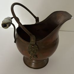 Antique Copper Coal Scuttle