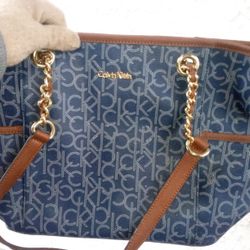 Calvin Klein Signature Tote Bag Purse