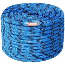 262]12.7 mm Static Climbing Rope, 45.7 m, 150 ft. Outdoor Rock Climbing Rope 30KN Breaking Tension, Fiber Rope, Blue