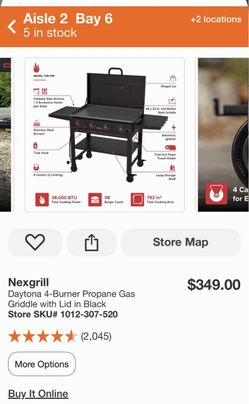 Nexgrill Daytona 4-Burner Propane Gas Griddle