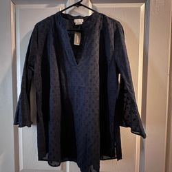 NEW van heusen dark blue blouse