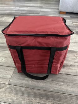 Red Insulated Food Delivery Bag