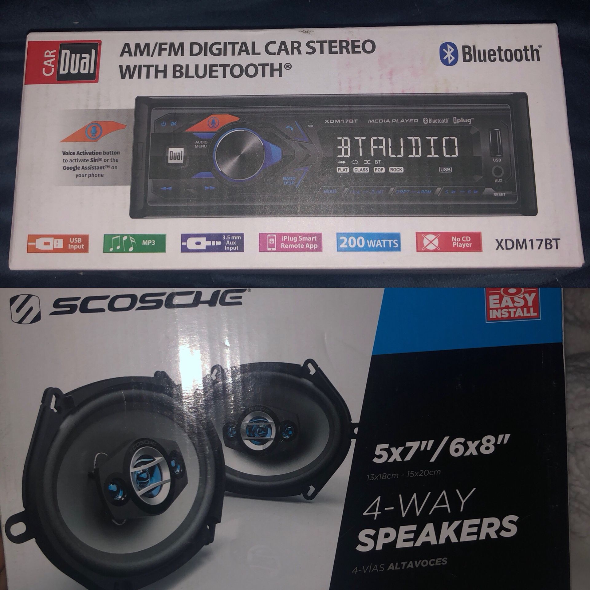 stereo and speakers