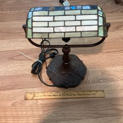Antique Table  Lamp 14” Tall 12” Long 8” Wide