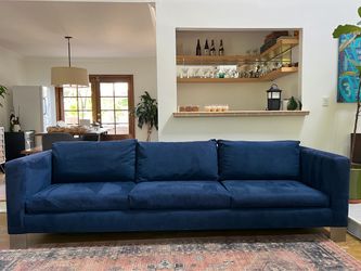 Custom oversized 10ft navy sofa