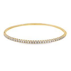 14k Yellow Gold Diamond Tennis Bracelet 1.50 ctw