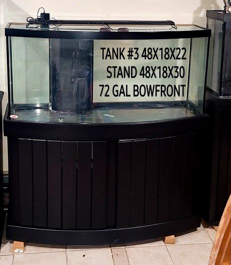 72 Gal Bowfront Reef Ready Fish Tank
