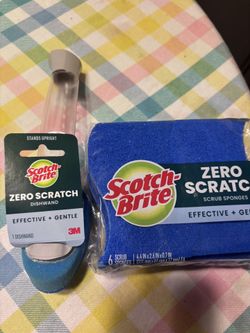 Scotch-Brite Zero Scratch Dishwand & Scrub Sponges (9$$)