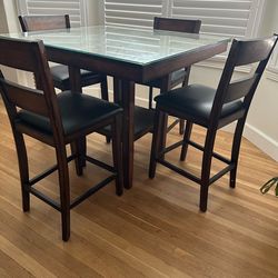 Dining Set with Custom Glass Top