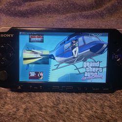 Playstation Psp 3000 Black Mod--ded Video Game Console 