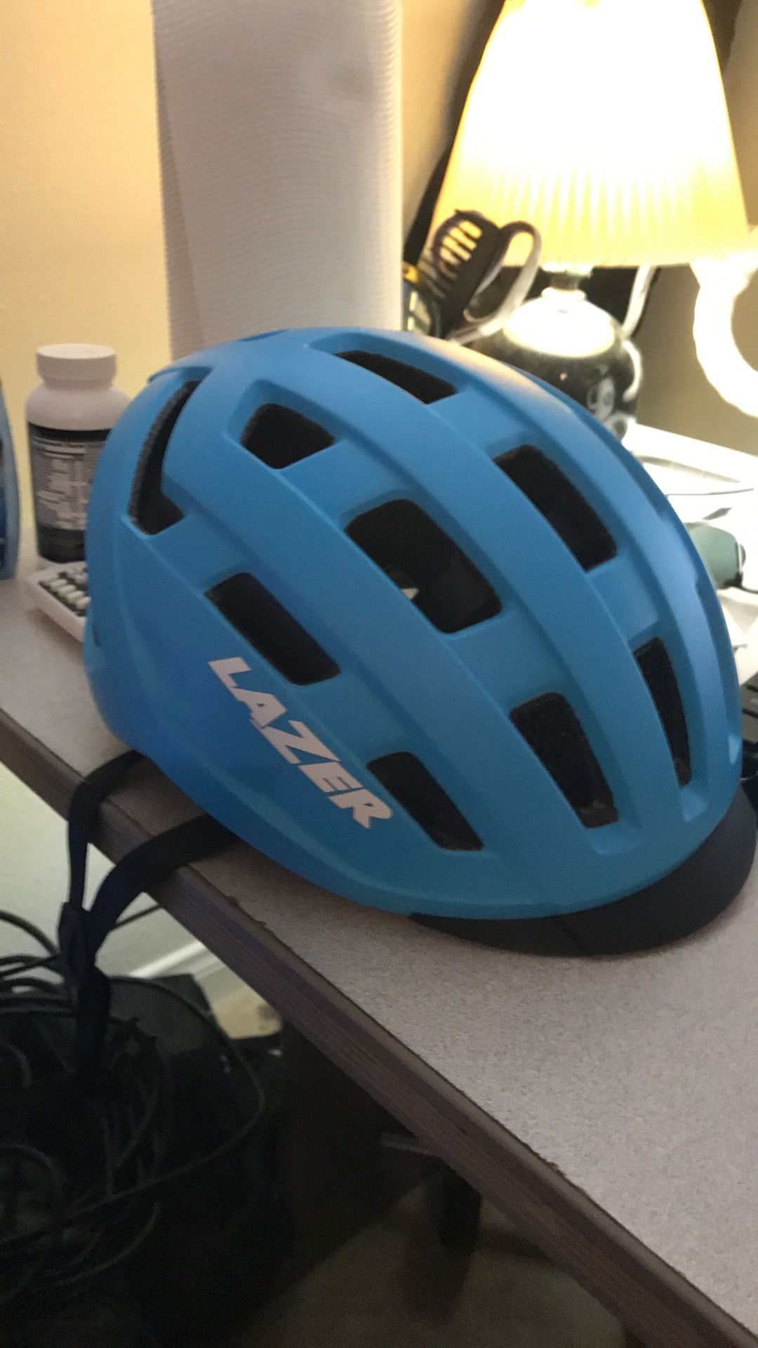 Bike Helmet, Lazer New Blue Men Or Womens Adjustable