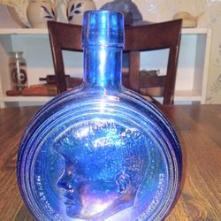 VTG First Edition JFK Wheaton Cobalt Blue Decanter 