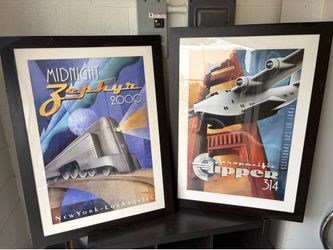 Michael Kungl Art Deco Framed Prints | Midnight Zephyr 2000 & Aeropacific Clipper 314