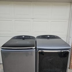 KENMORE STAINLESS STEEL WASHER AND DRYER MATCHING SET XL CAPACITY 6.2 CU GOOD CONDITION BOTH ELECTRIC LARGE CAPACITY HEAVY DUTY DELIVERY AVAILABLE 
