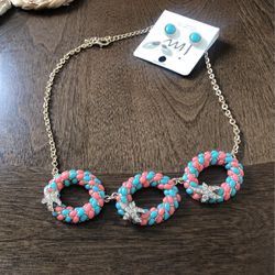 Beautiful   Turquoise  set with earrings and neckless   