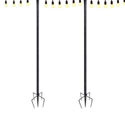 String Light Poles Outdoors 9FT Hanging String Lights for Backyard,Patio,House Garden,Wedding,Party,