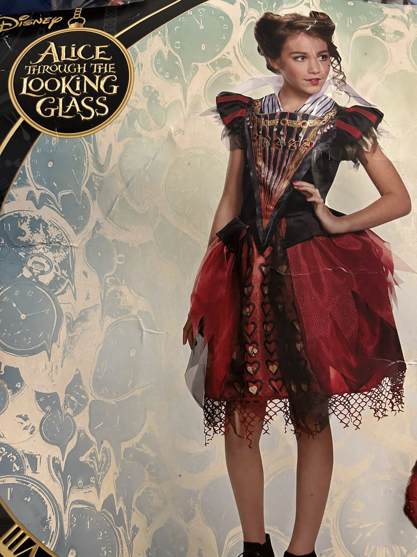 RED QUEEN Alice through the Look Glass Girls Costume | Child Xl