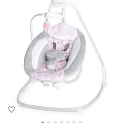 Ingenuity SimpleComfort Cradling Plug-in Swing with Soothing Vibrations, Cassidy