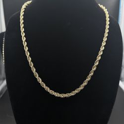 ✨ Premium 24” French Rope Chain – 6mm | Gold Plated  Thick, Shine!!