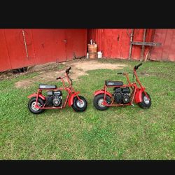 Pair Of Coleman Mini Bikes 