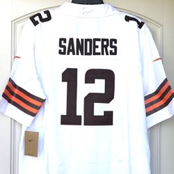 MED / LARGE - BROWNS #12 SHEDEUR SANDERS JERSEY