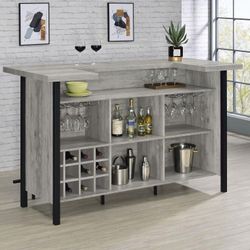 RUSTIC FARMHOUSE HOME BAR WINE CABINET STORAGE COUNTER BARA