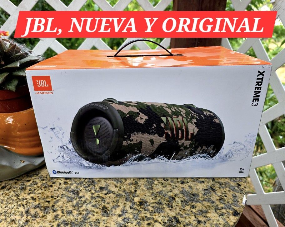 🔥XTREME 3 JBL.
🔥$195 NUEVA Y ORIGINAL, WATERPROOF, 15 HRS BATTERY
🚫OFERTAS BAJAS SERÁN IGNORADAS