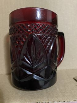 Vintage Ruby Red Crystal Set