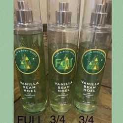 3 BATH & BODY WORKS VANILLA BEAN FRAGRANCE MIST - SEE DESCRIPTION &  PIC.