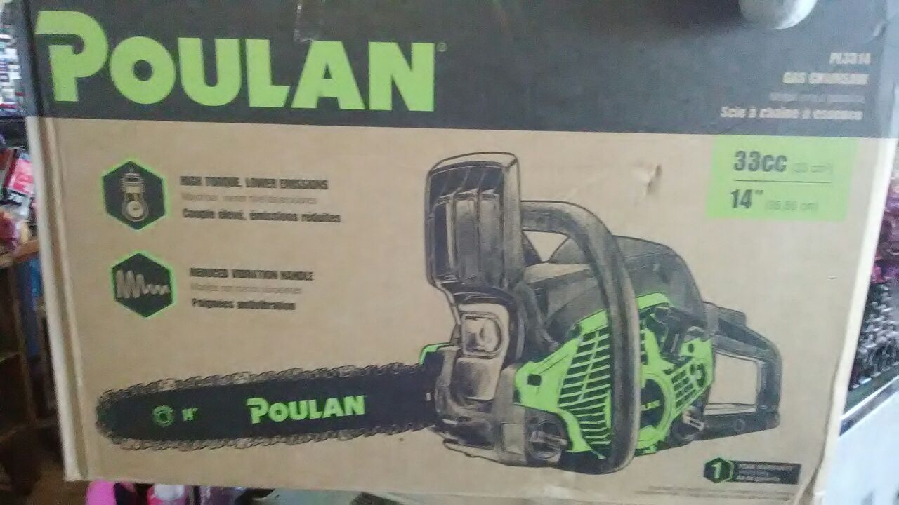 Poulan gas chainsaw